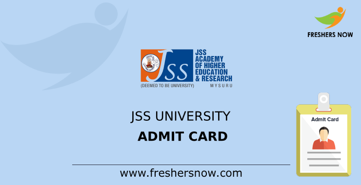 JSS University Admit Card JSS University Admit Card