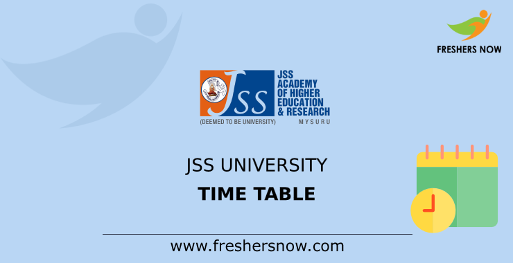 JSS University Time Table JSS University Time Table