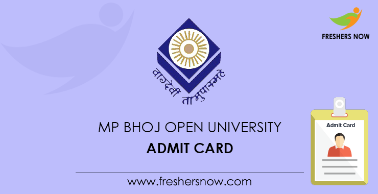MP Bhoj Open University Admit Card MP Bhoj Open University Admit Card