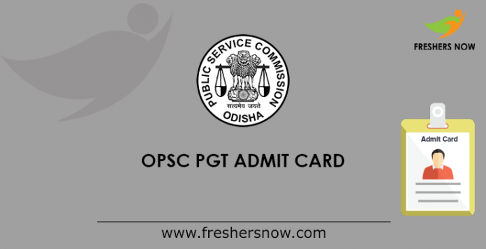 OPSC PGT admission card