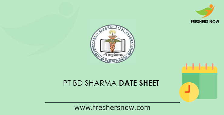 PT BD Sharma Date Sheet PT BD Sharma Date Sheet