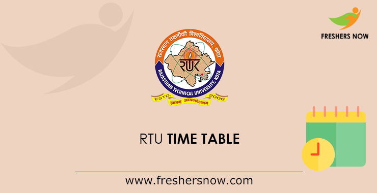 RTU Time Table RTU Time Table