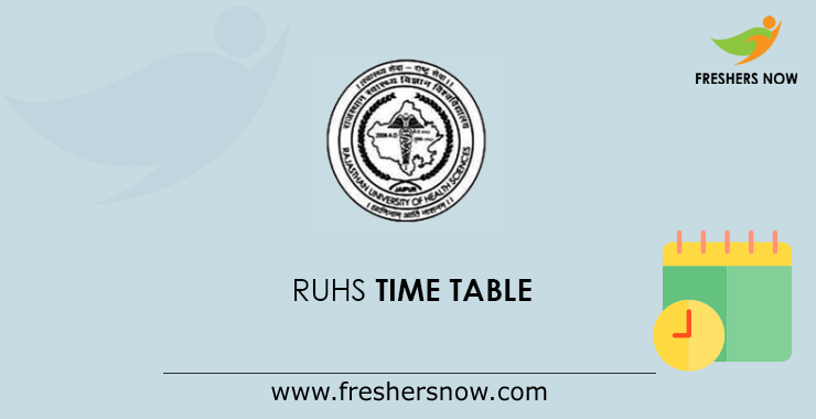RUHS Time Table RUHS Time Table