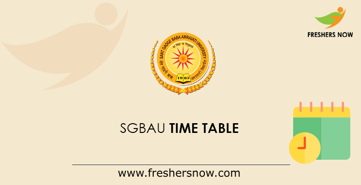 SGBAU Time Table SGBAU Time Table