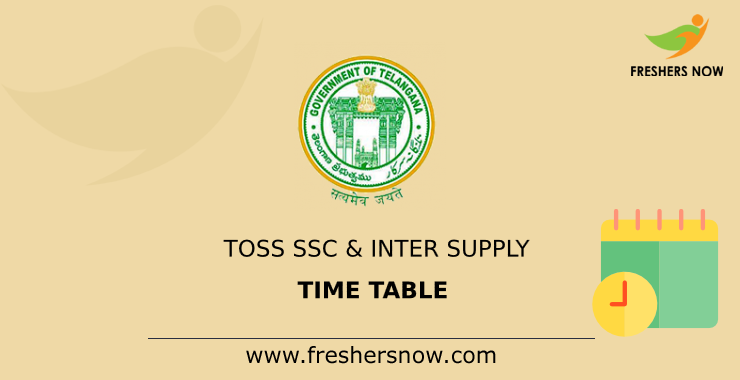 TOSS SSC & Inter Supply Time Table TOSS SSC & Inter Supply Time Table