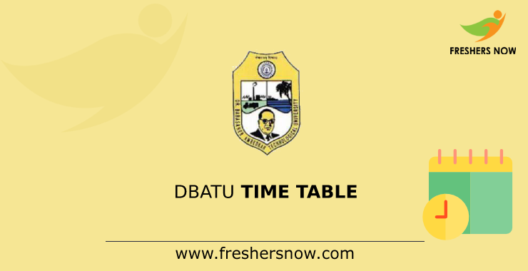 DBATU Time Table DBATU Time Table