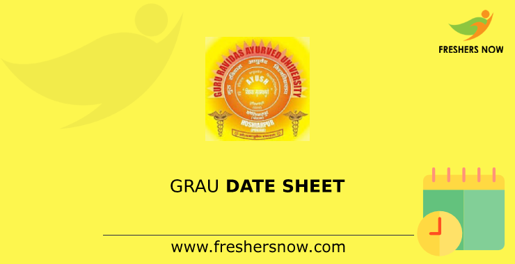 GRAU Date Sheet GRAU Date Sheet