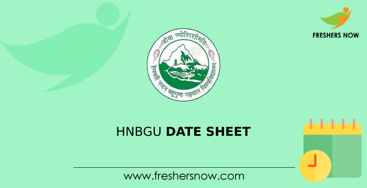 HNBGU Date Sheet HNBGU Date Sheet