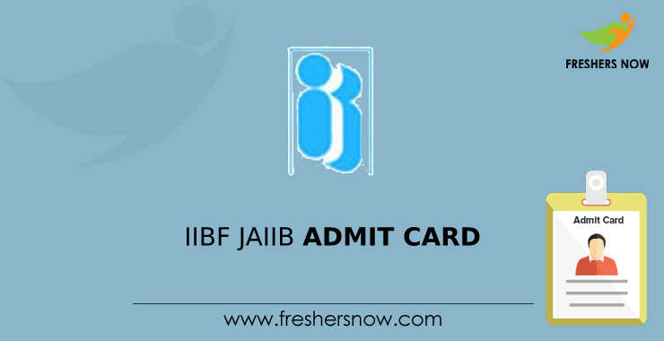 IIBF JAIIB admission card