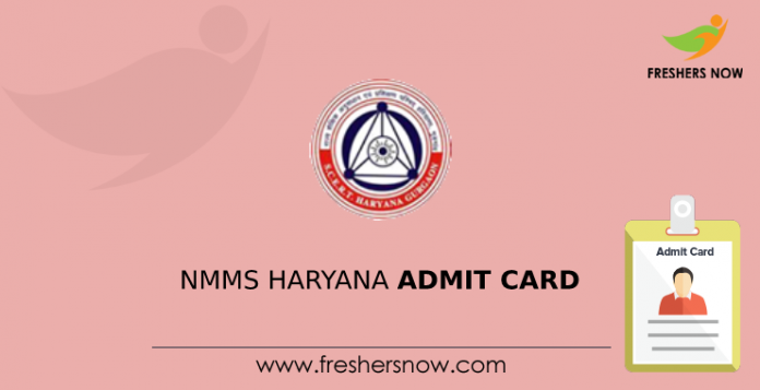 NMMS Haryana admission card