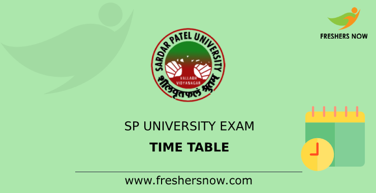 SP University Exam Time Table SP University Exam Time Table