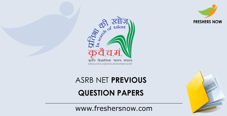 ASRB NET Previous Question Papers ASRB NET Previous Question Papers