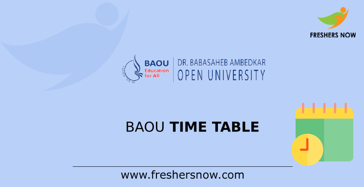 BAOU Time Table BAOU Time Table