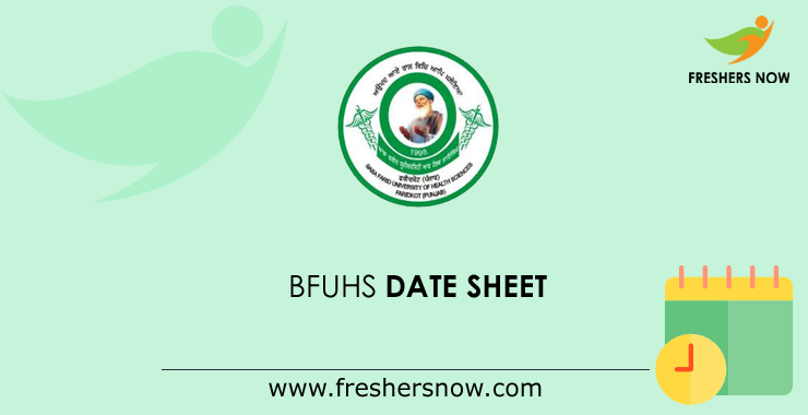 BFUHS Date Sheet BFUHS Date Sheet