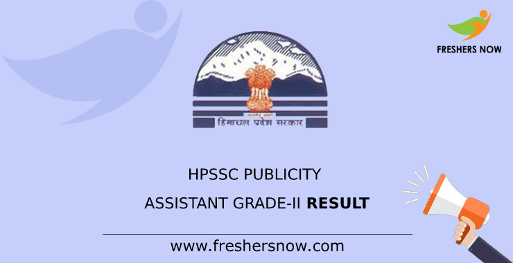 HPSSC Publicity Assistant Grade-II Result HPSSC Publicity Assistant Grade-II Result