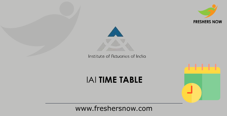 IAI Time Table IAI Time Table