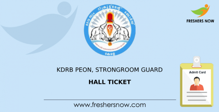 Kdrb Peon Hall Ticket 2021 Released Check Exam Date