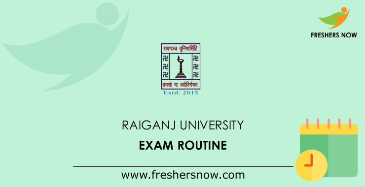 Raiganj University Exam Routine Raiganj University Exam Routine