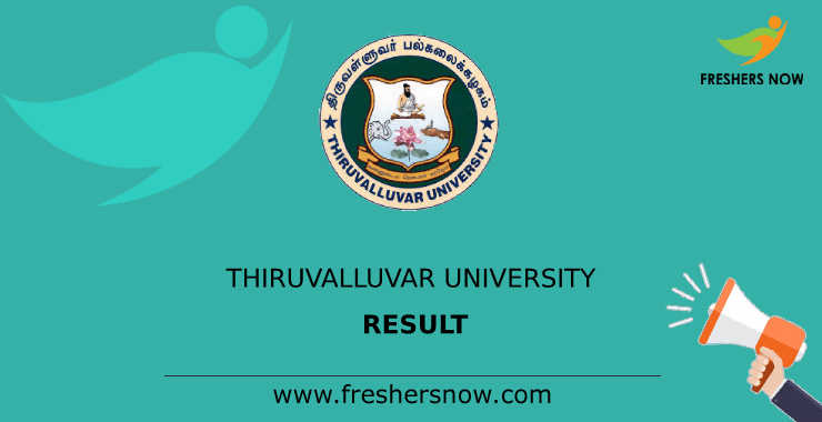 Thiruvalluvar University Result 2023 BA B Sc MA M Sc Results