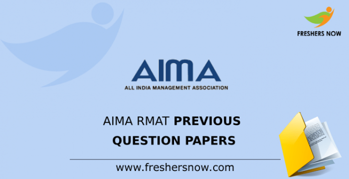AIMA RMAT पिछला प्रश्न पत्र AIMA RMAT पिछला प्रश्न पत्र