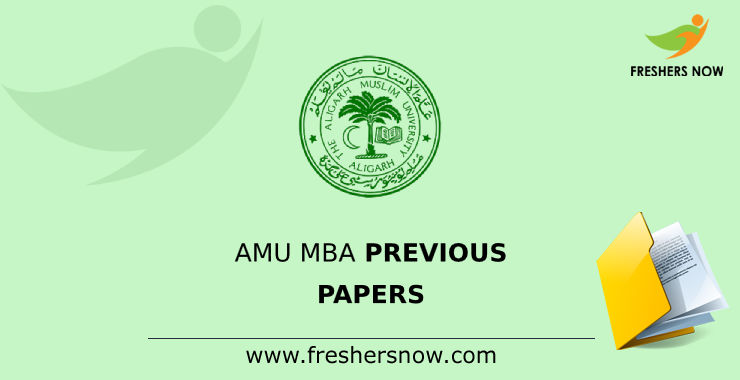 AMU MBA Previous Papers AMU MBA Previous Papers
