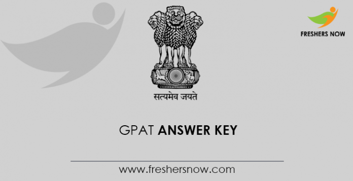 GPAT उत्तर कुंजी GPAT उत्तर कुंजी