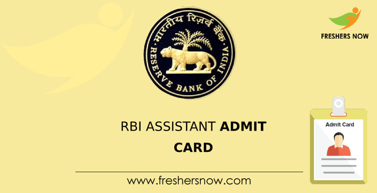 RBI Assistant Admit Card RBI Assistant Admit Card
