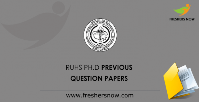 RUHS Ph.D. Previous Question Papers