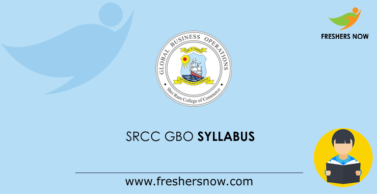 SRCC GBO Syllabus SRCC GBO Syllabus