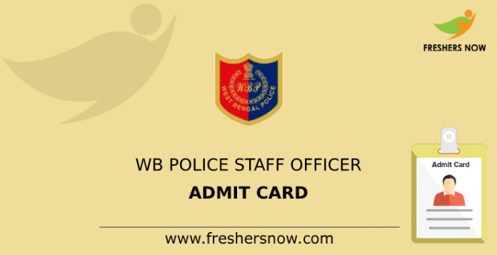 WB Police Officer Admission Card