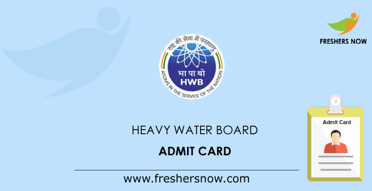 Heavy Water Board Admit Card Heavy Water Board Admit Card