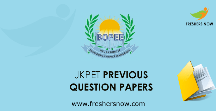 JKPET Previous Question Papers JKPET Previous Question Papers