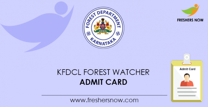 Karnataka Forest Watcher Admit Card Out Kfdcl Exam Date