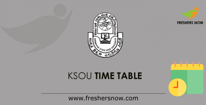 KSOU time table