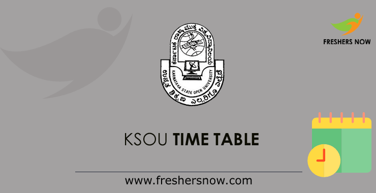 KSOU Time Table KSOU Time Table