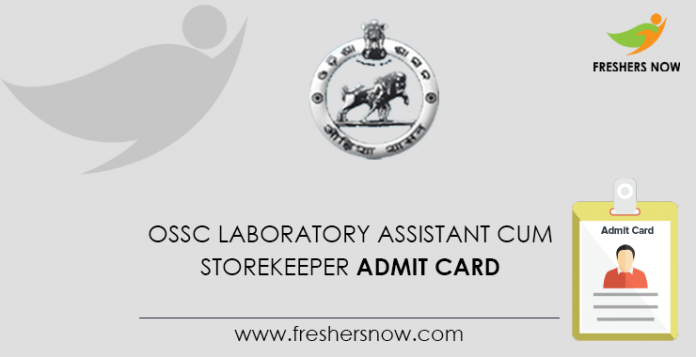 OSSC Lab Assistant and Grocer Admission Card