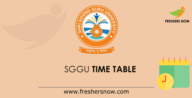 SGGU Time Table SGGU Time Table