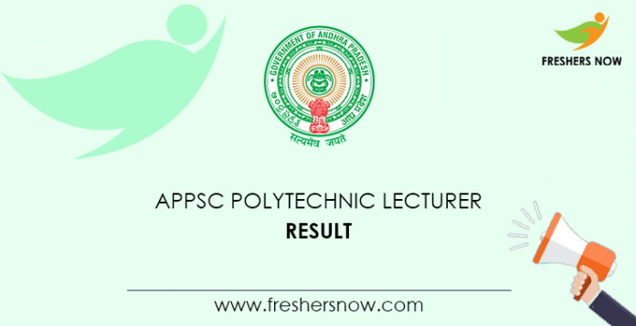 Result APPSC Polytechnic Professor