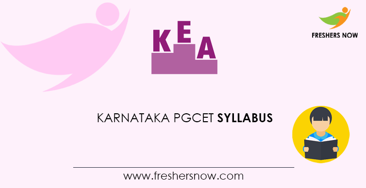 Karnataka PGCET Syllabus Karnataka PGCET Syllabus