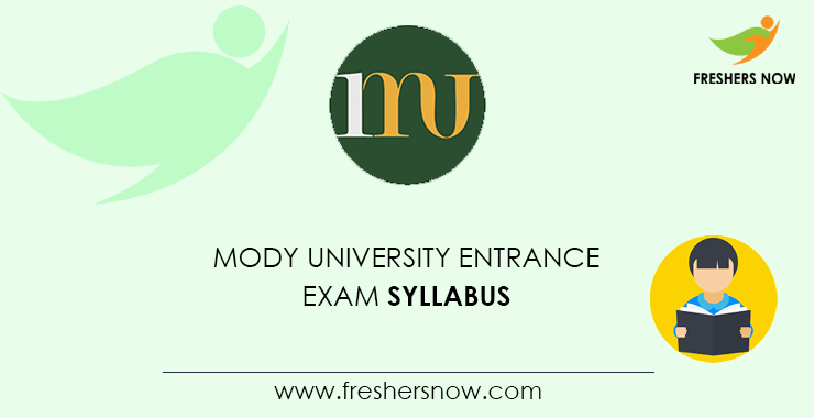 Mody University Entrance Exam Syllabus Mody University Entrance Exam Syllabus