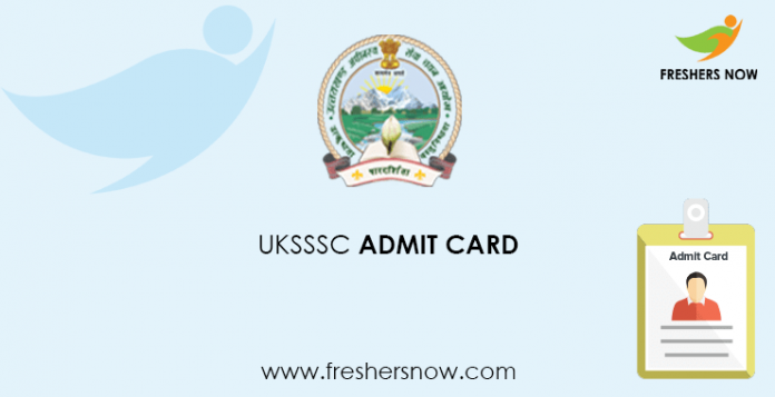 UKSSSC admission card