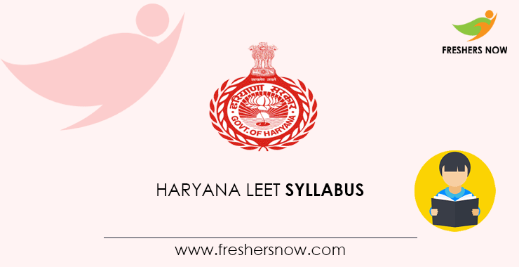 Haryana LEET Syllabus Haryana LEET Syllabus
