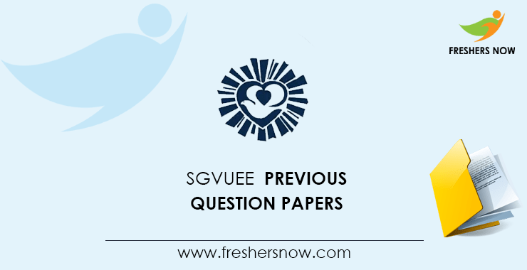 SGVUEE Previous Question Papers SGVUEE Previous Question Papers