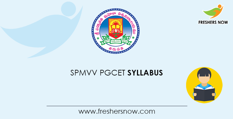 SPMVV PGCET Syllabus SPMVV PGCET Syllabus