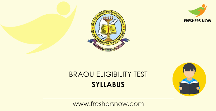 BRAOU Eligibility Test Syllabus BRAOU Eligibility Test Syllabus