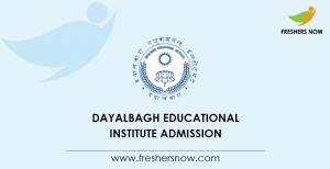 Dayalbagh Educational Institute Admission 2020 Application Form Exam Dayalbagh Educational Institute Admission 2020 Application Form Exam