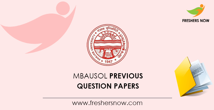 MBAUSOL Previous Question Papers MBAUSOL Previous Question Papers
