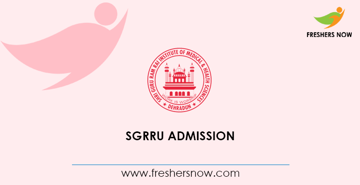 SGRRU Admission SGRRU Admission