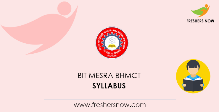 BIT Mesra BHMCT Syllabus BIT Mesra BHMCT Syllabus