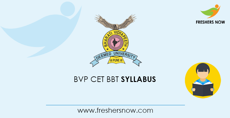 BVP CET BBT Syllabus BVP CET BBT Syllabus